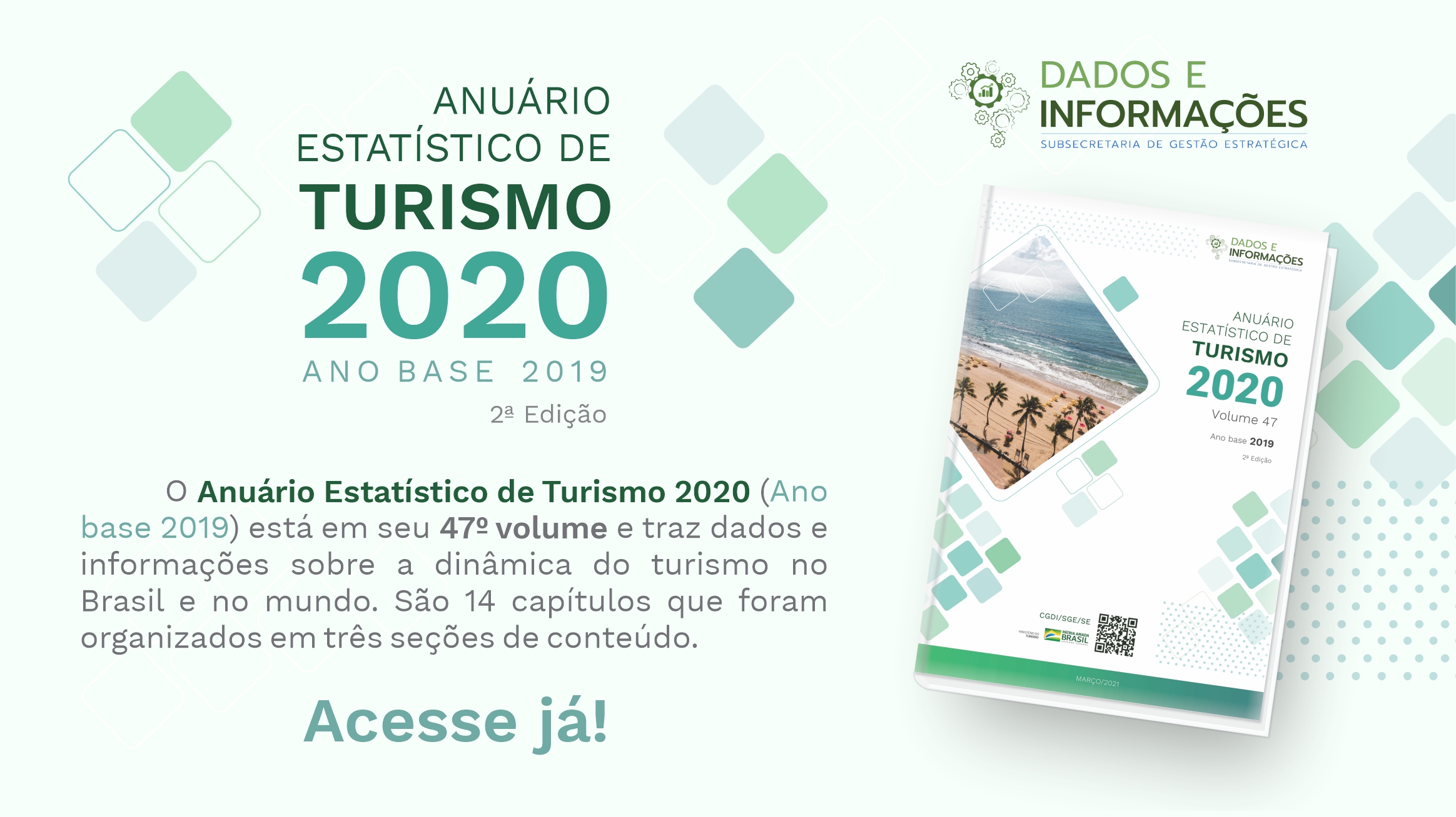 Publicado o Anuário Estatístico de Turismo 2020 - Ano Base 2019 - 2ª edição
